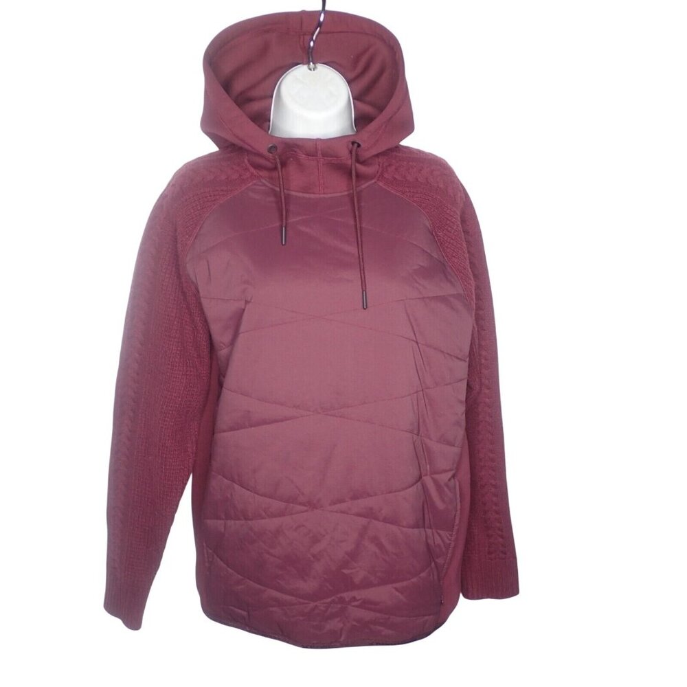 Kari TRAA Faere Insulated Hoodie‎ Jacket Maroon Size M Hybrid Outdoor Gorpcore